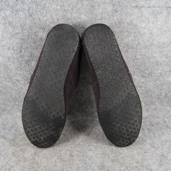 Toms Shoes Womens 8 Flats Casual Slip On Black Canvas Lifestyle Comfort Loafer - Picture 9 of 11